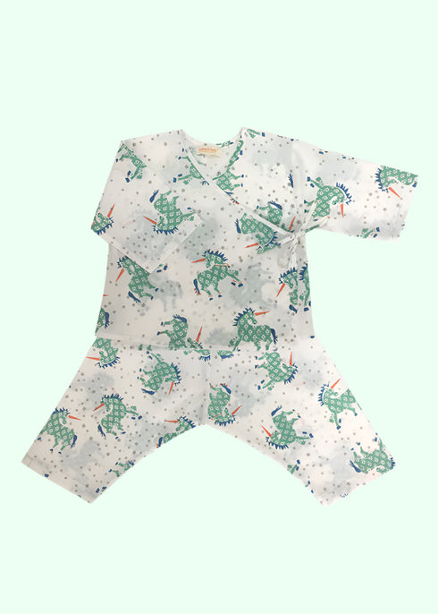 Newborn Baby Kimono - Unicorn